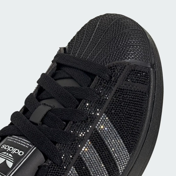 9W - [NEW] Women's adidas Superstar II 'Rhinestone' Shoes 'Black' IH4200 - Picture 8 of 8